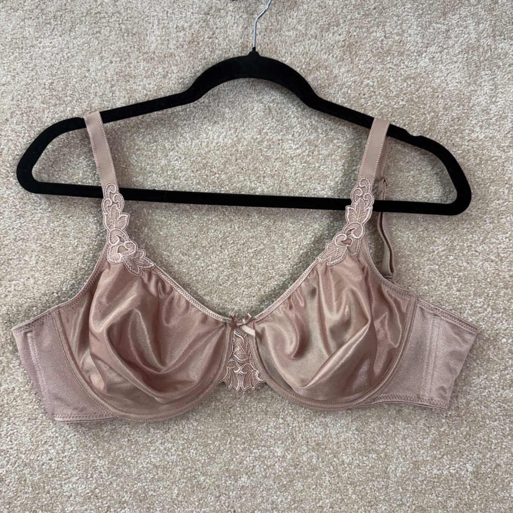 CHANTELLE Bra Womens 42B Rose Gold Lace Underwire Full Coverage